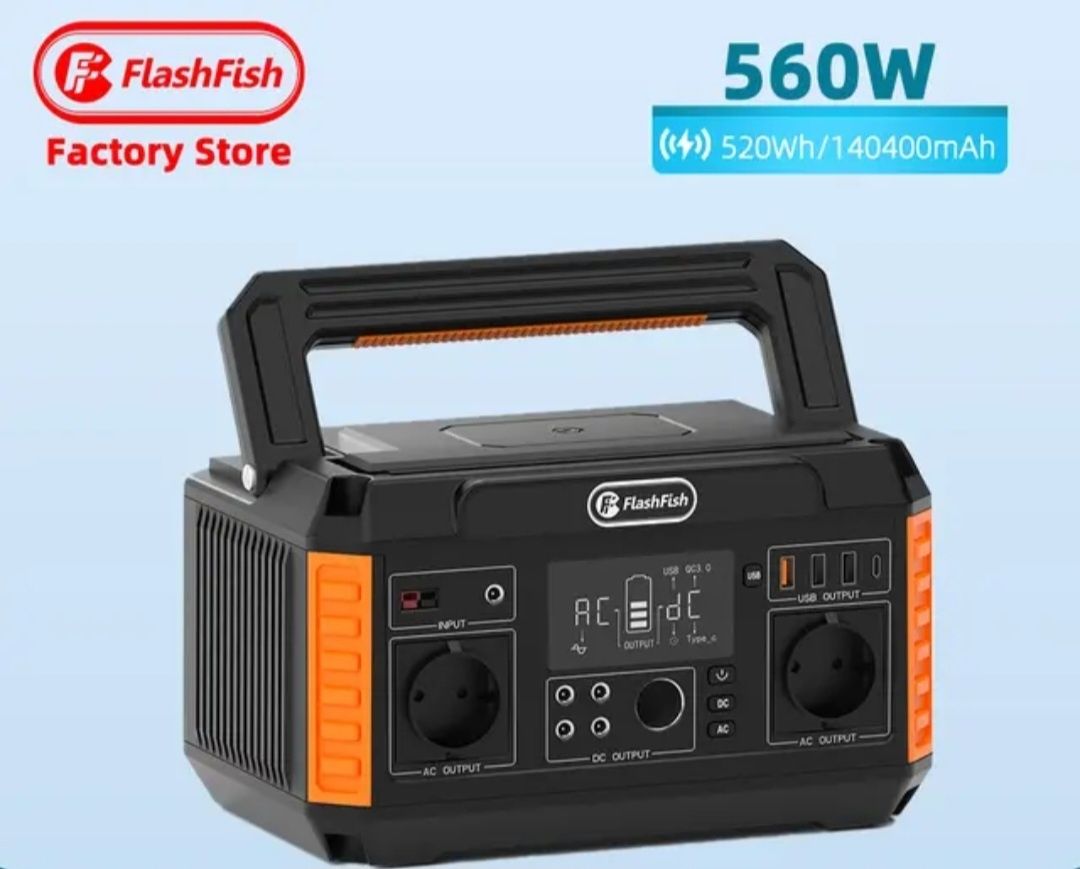 Портативная зарядная станция  Flashfish P60 (560W, 140400мАч)
