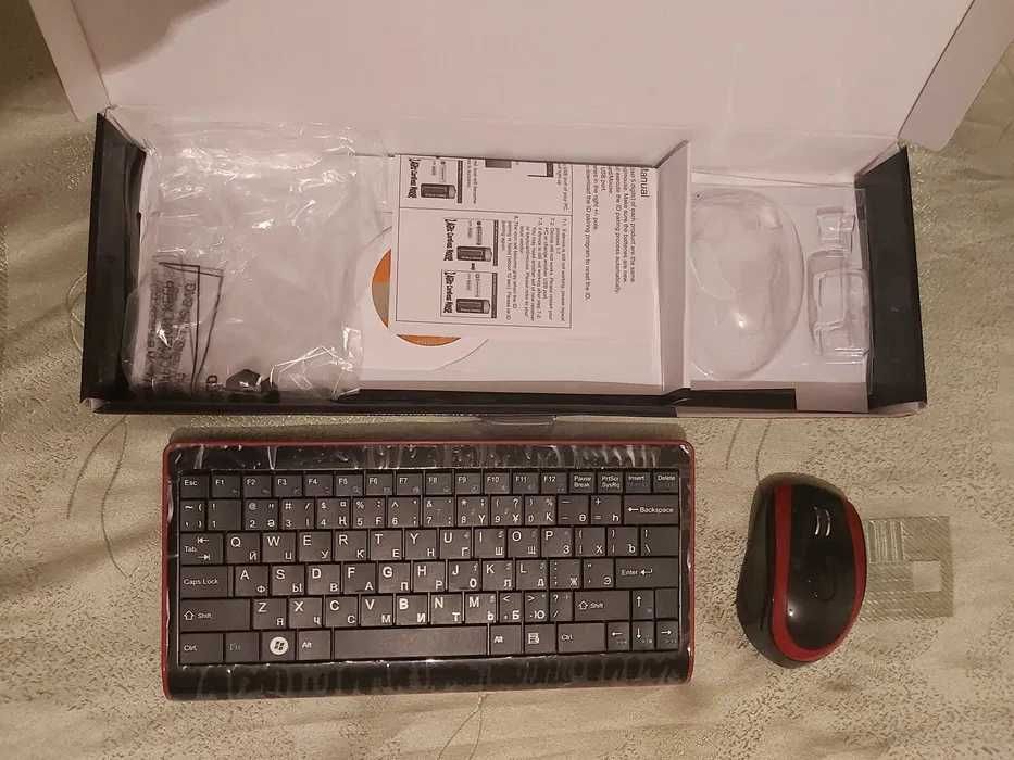 Беспроводные клавиатура+мышь, компактная, НОВЫЕ, для всех Windows и TV