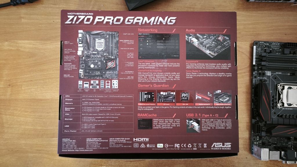 Продам материнскую плату Asus Z170 PRO Gaming LGA1151