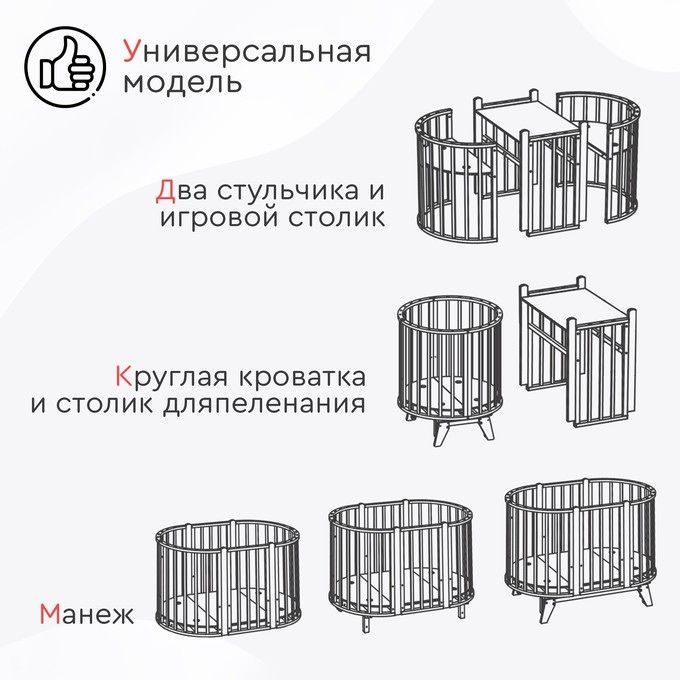 Манеж-трансформер детская Tomix Bella 5в1