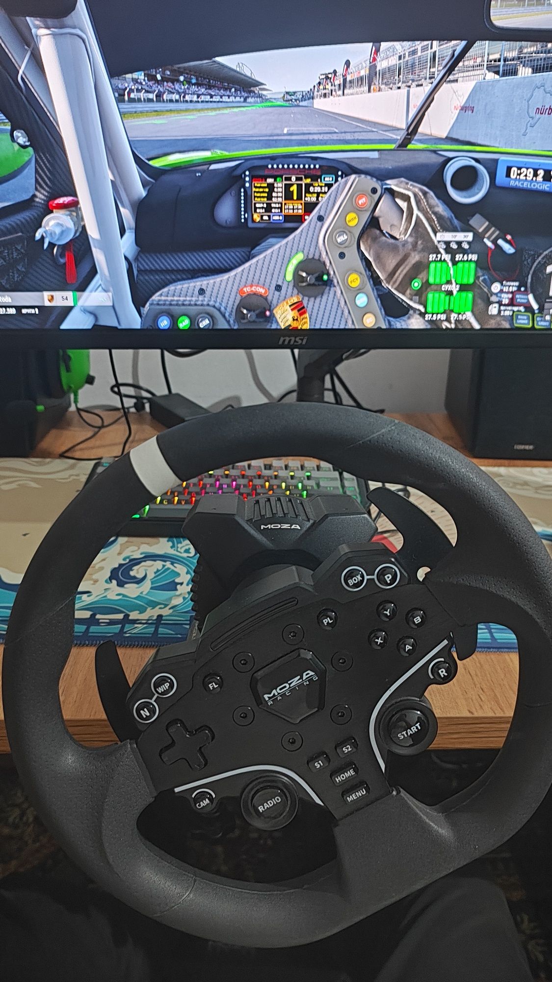 Продам игровой руль Moza R3 PC 4Nm