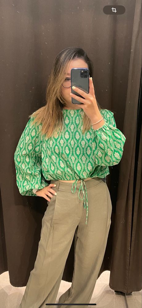 Блузка хлопок ZARA