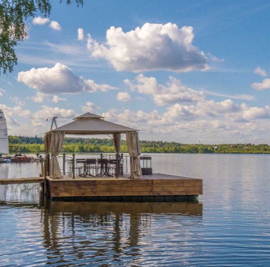 беседка на воде, топчан, катамаран, понтон 6/4 м - 24 м2