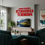 Установка телевизора, кронштейна, интерактивной панели.