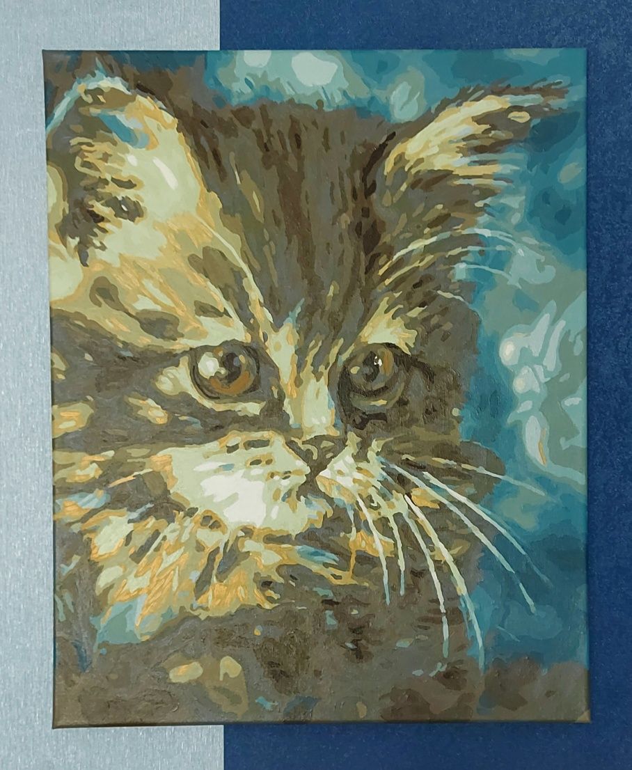 Картина "Котёнок". Идеальный вариант. Акрилом на холсте.