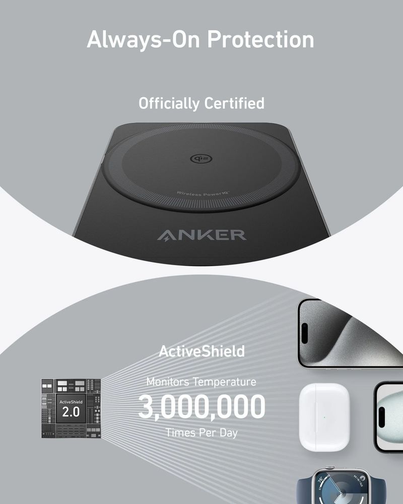 Anker Беспроводная зарядка 3 в 1 | Трэвел версия, компактный
