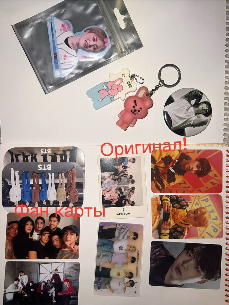 K-pop Мерч Карточки Наклейки Exo BTS WannaOne TXT Чонгук Сюмин Кай