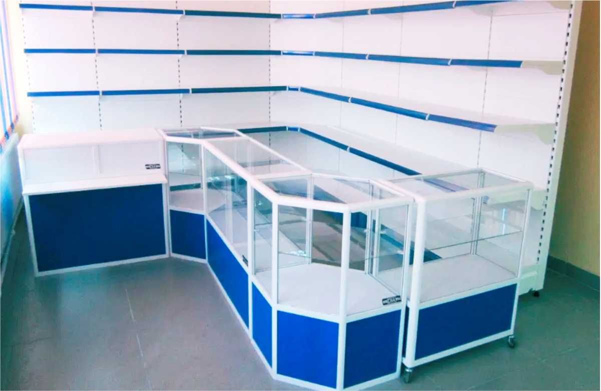 Торговое оборудование для магазина, стеллаж, прилавок витрина tato