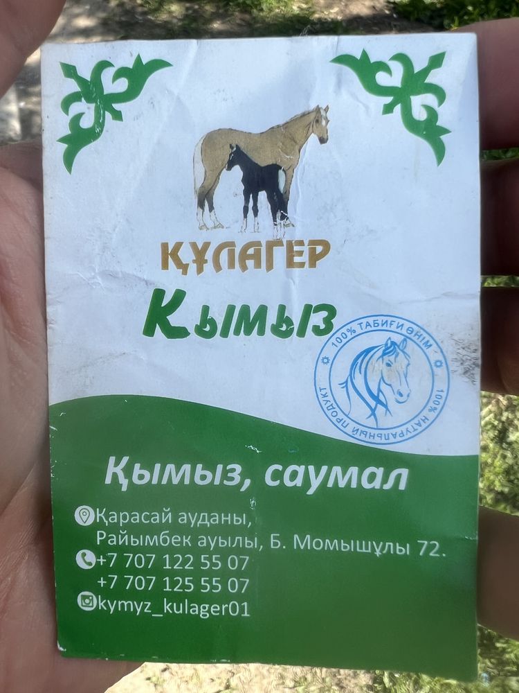 Кымыз Саумал Қымыз  1000% таза жумсак свежий