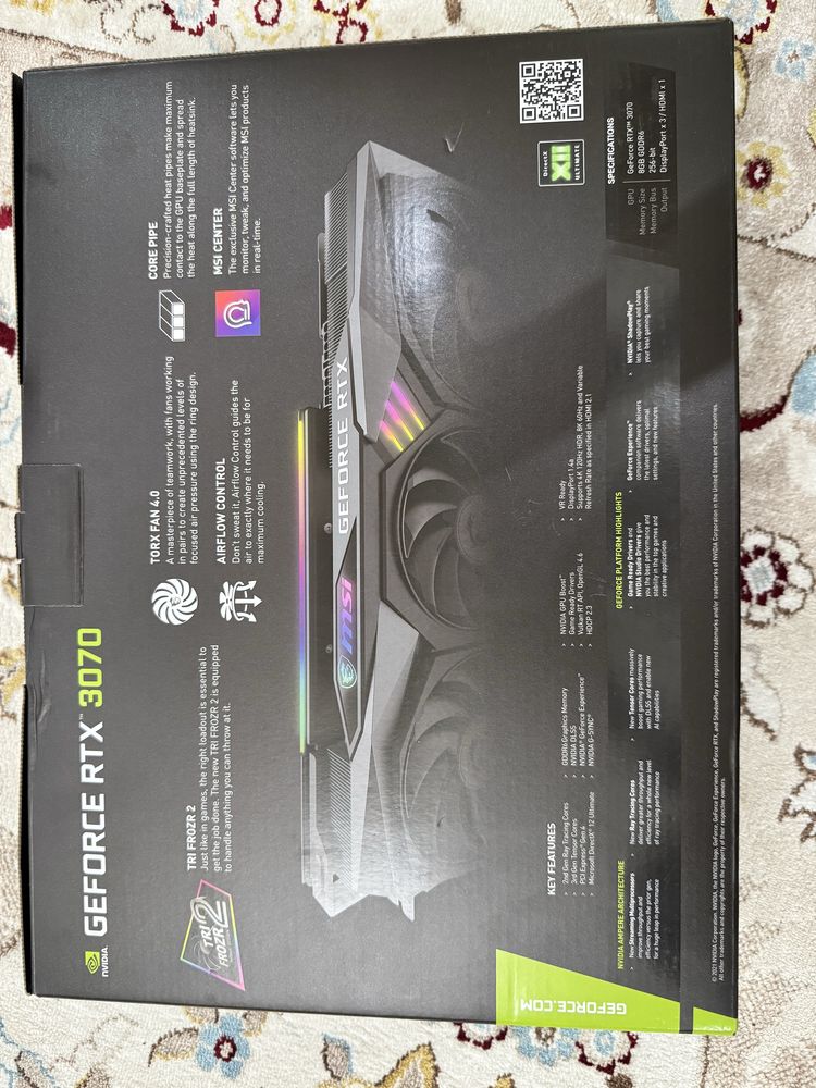 Видеокарта msi GeForce 3070 gaming z trio