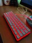 Клавиатура HyperX Alloy Origins 60, White-Pink
