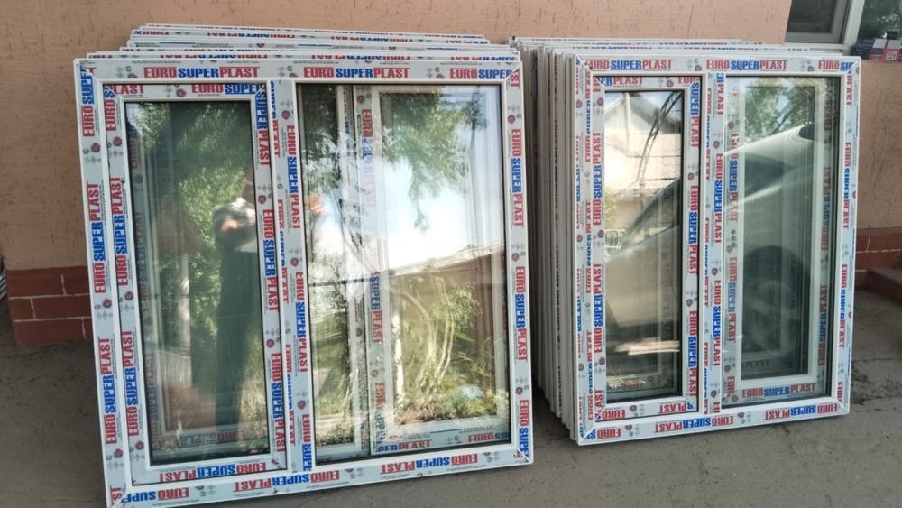 Большой склад пластиковых окон в Астане