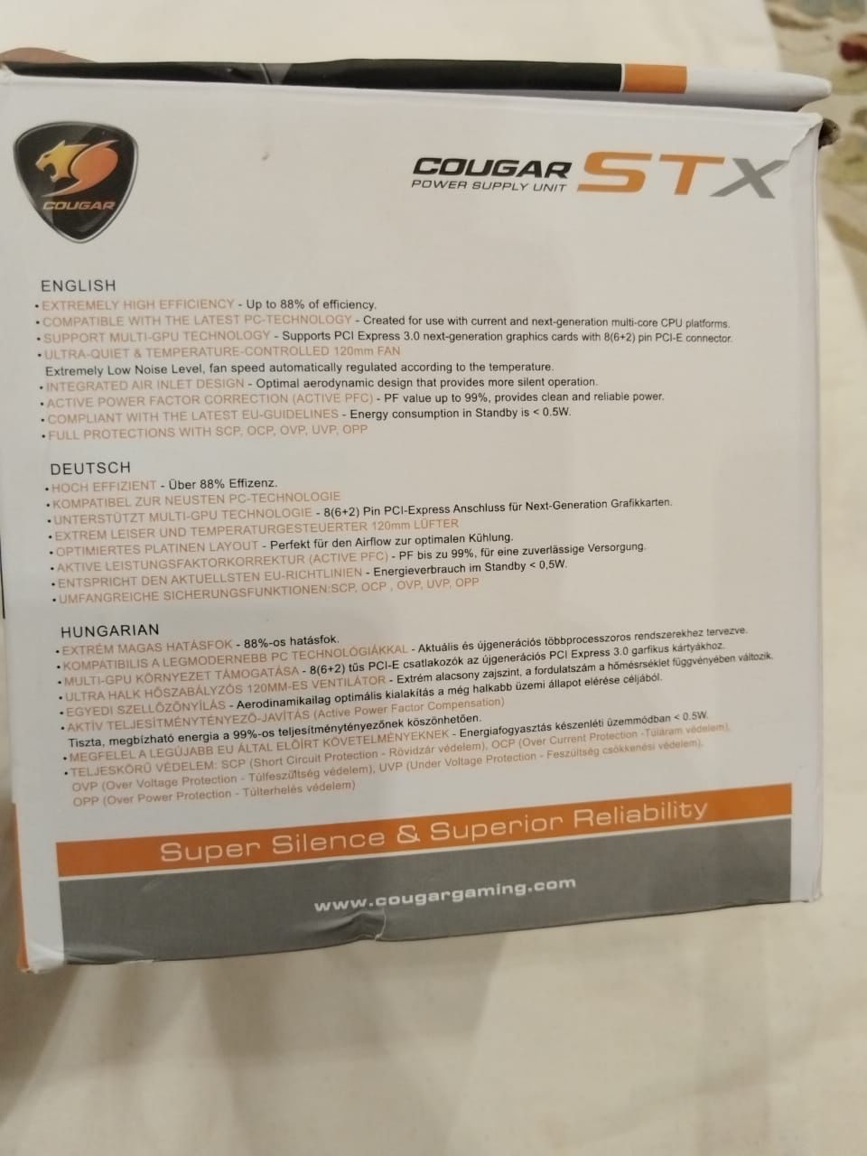 Блок питания Cougar STX 750 W 80 Plus