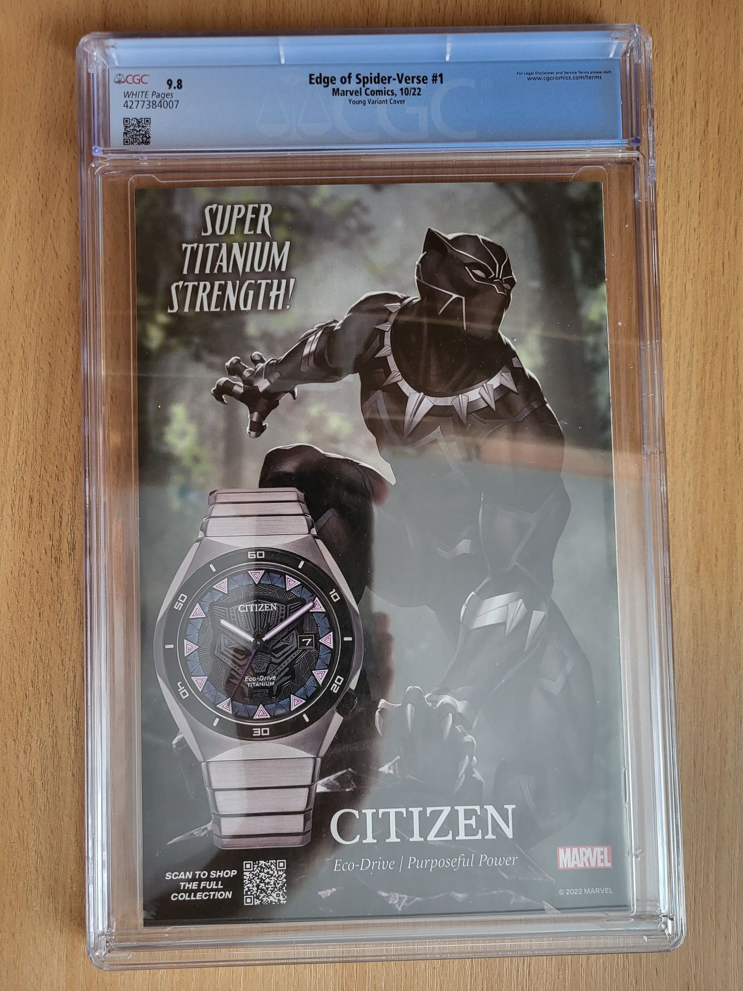 Комикс EDGE OF SPIDER-VERSE #1 CGC 9.8 Graded Scotty Young Variant