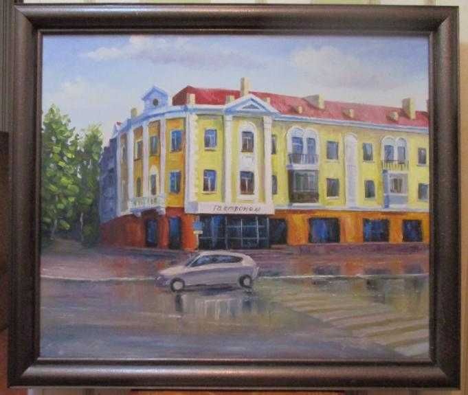 Продаю картину "Памятник шахтерам Караганды". Ручная работа маслом