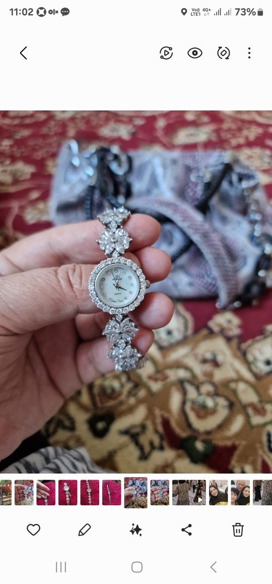 Серебренные часы.  Таза куміс сагат