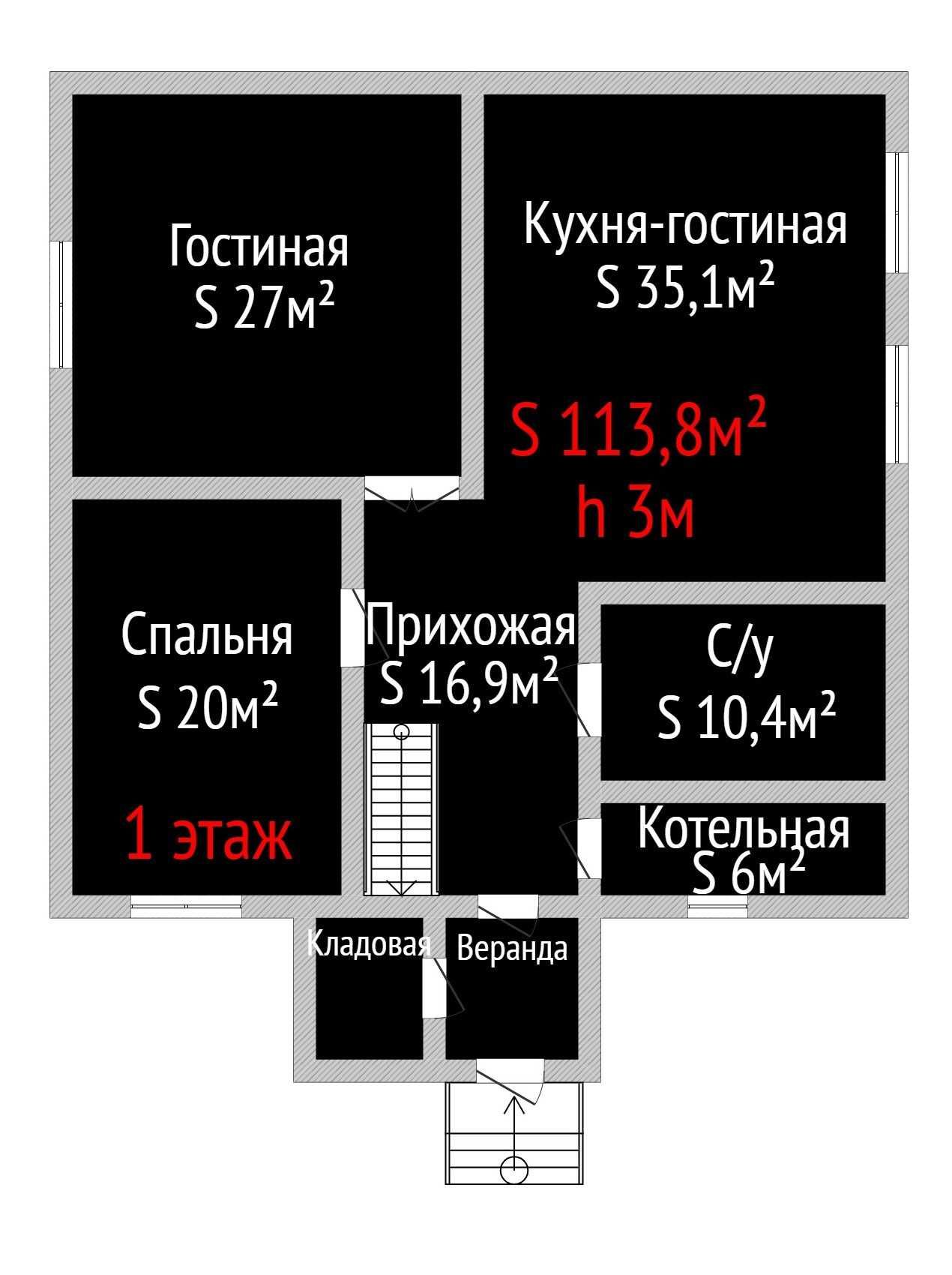 Продам коттедж в районе Плазы