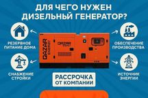 Заводские цены! Дизельный генератор QAZAR! Рассрочка!