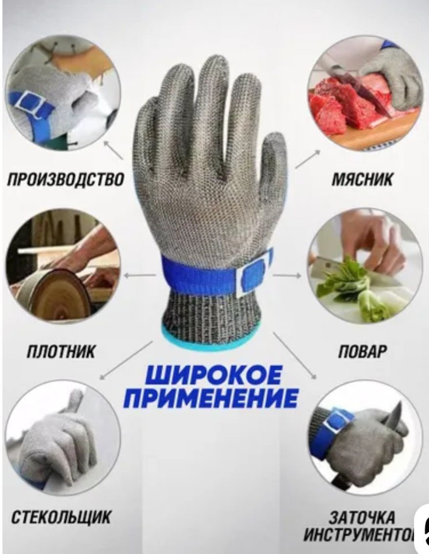 Кольчужная перчатка  для защиты рук на мясных и рыбных производствах