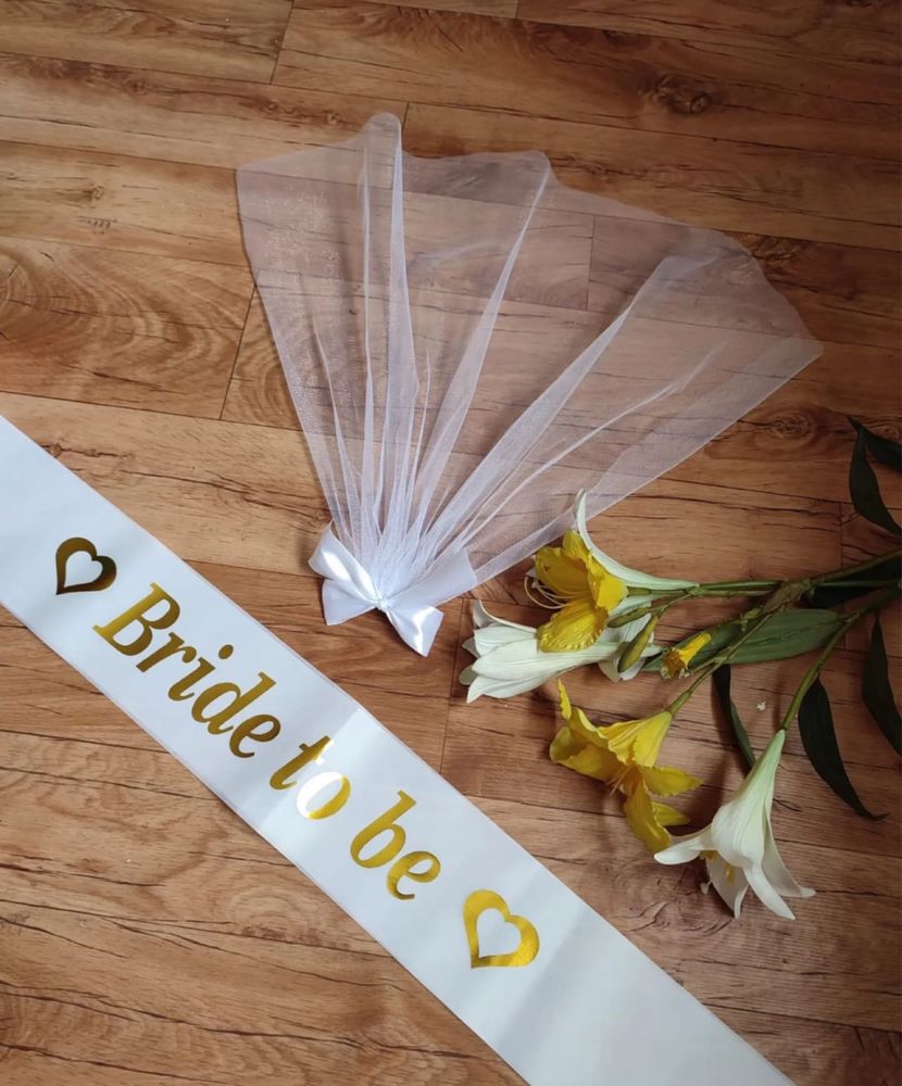 Фата для невесты на девичник хен пати bride box