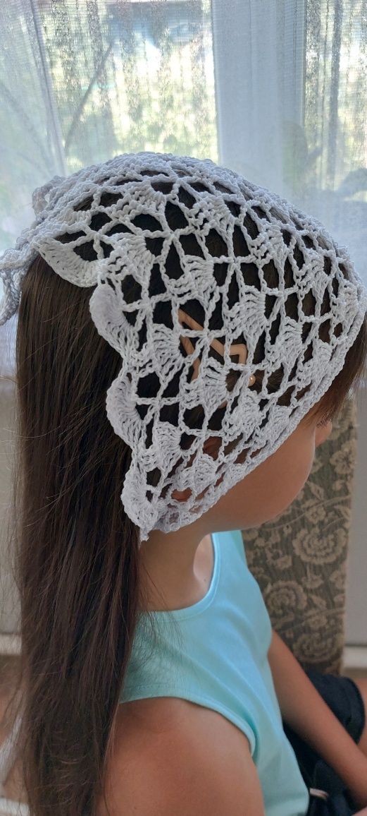 Косынка из хлопка, ручная работа