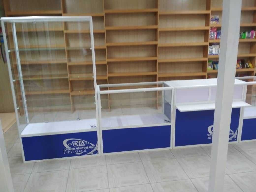 Прилавок витрина стеклянная из профиля, оборудование для магазина ekvp