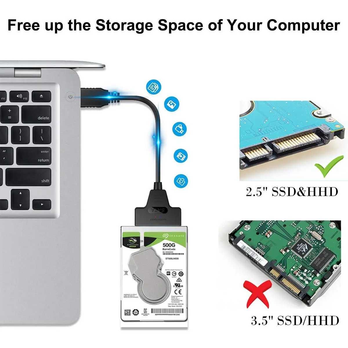 Кабель USB 3,0 в SATA