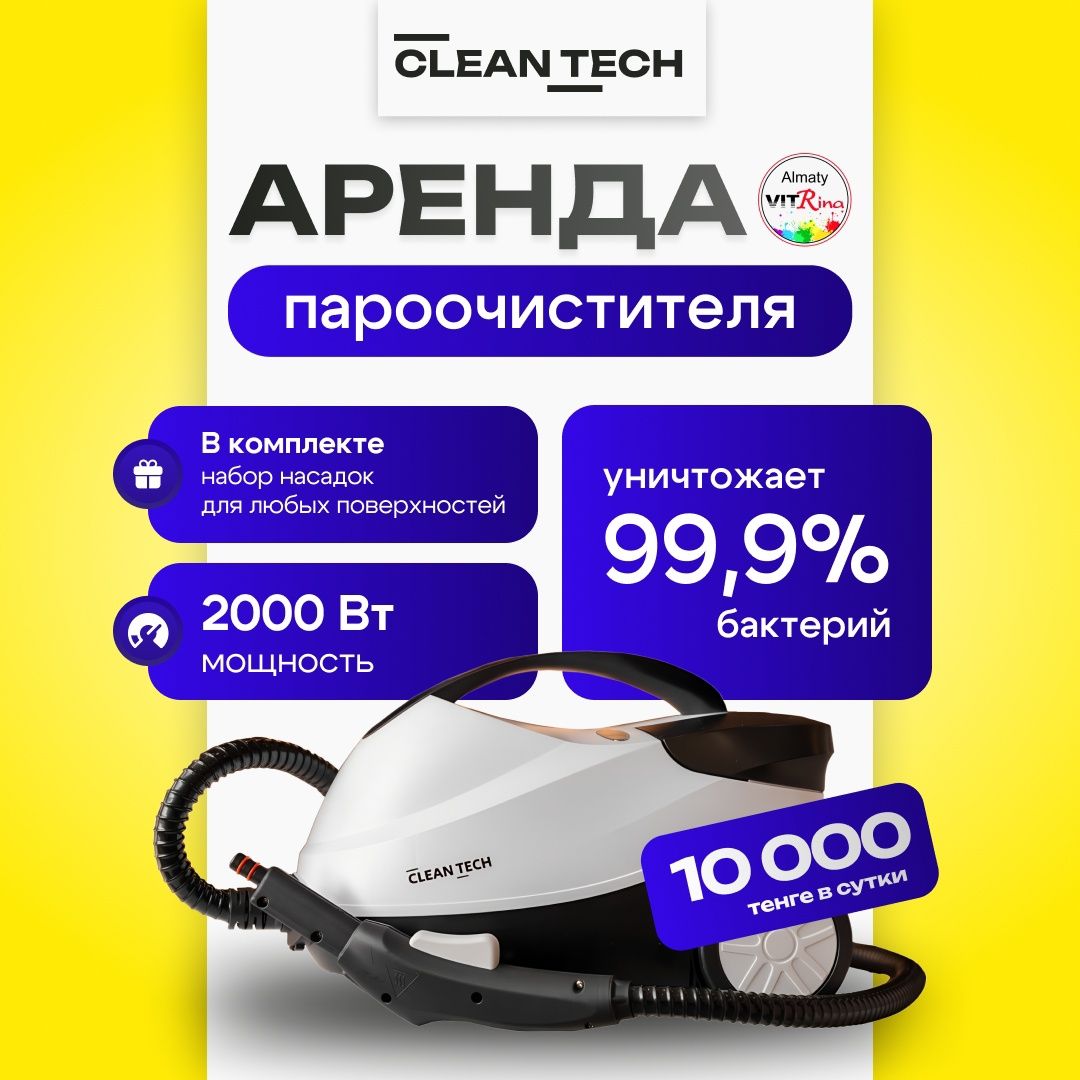 Аренда пароочистителя Уборка паром без химии, дезинфекция текстиля