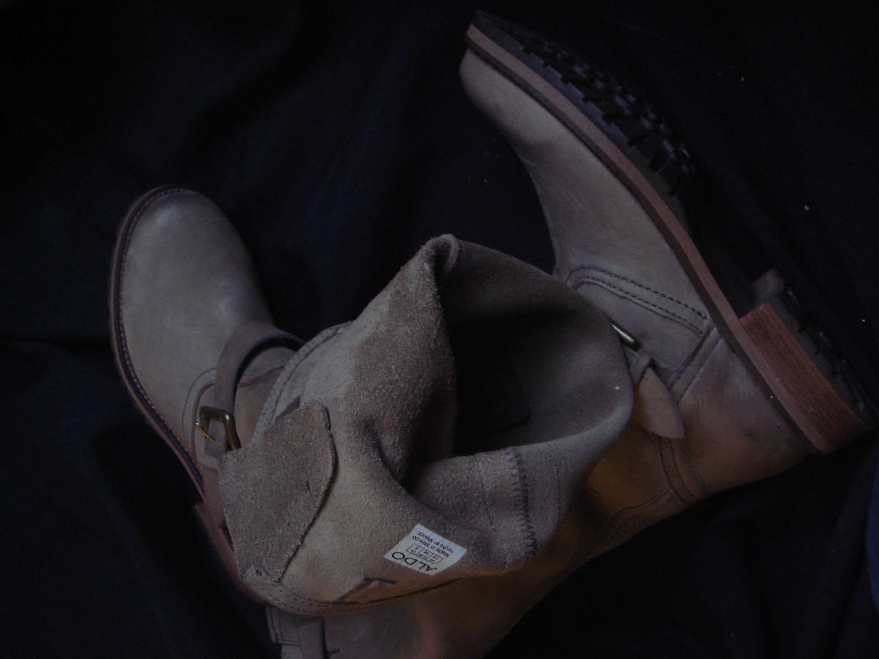 Сапоги ALDO из воловьей кожи цвет кофе с молоком Матовые 37р