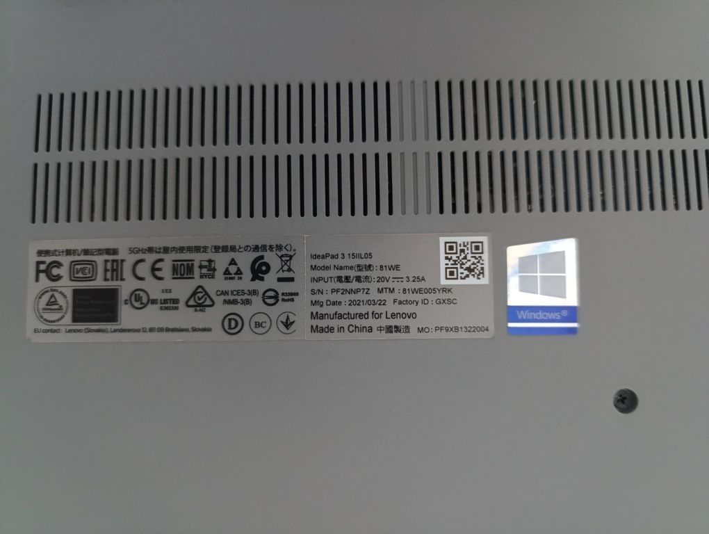 Ноутбук Lenovo Ideapad 3 15IIL05