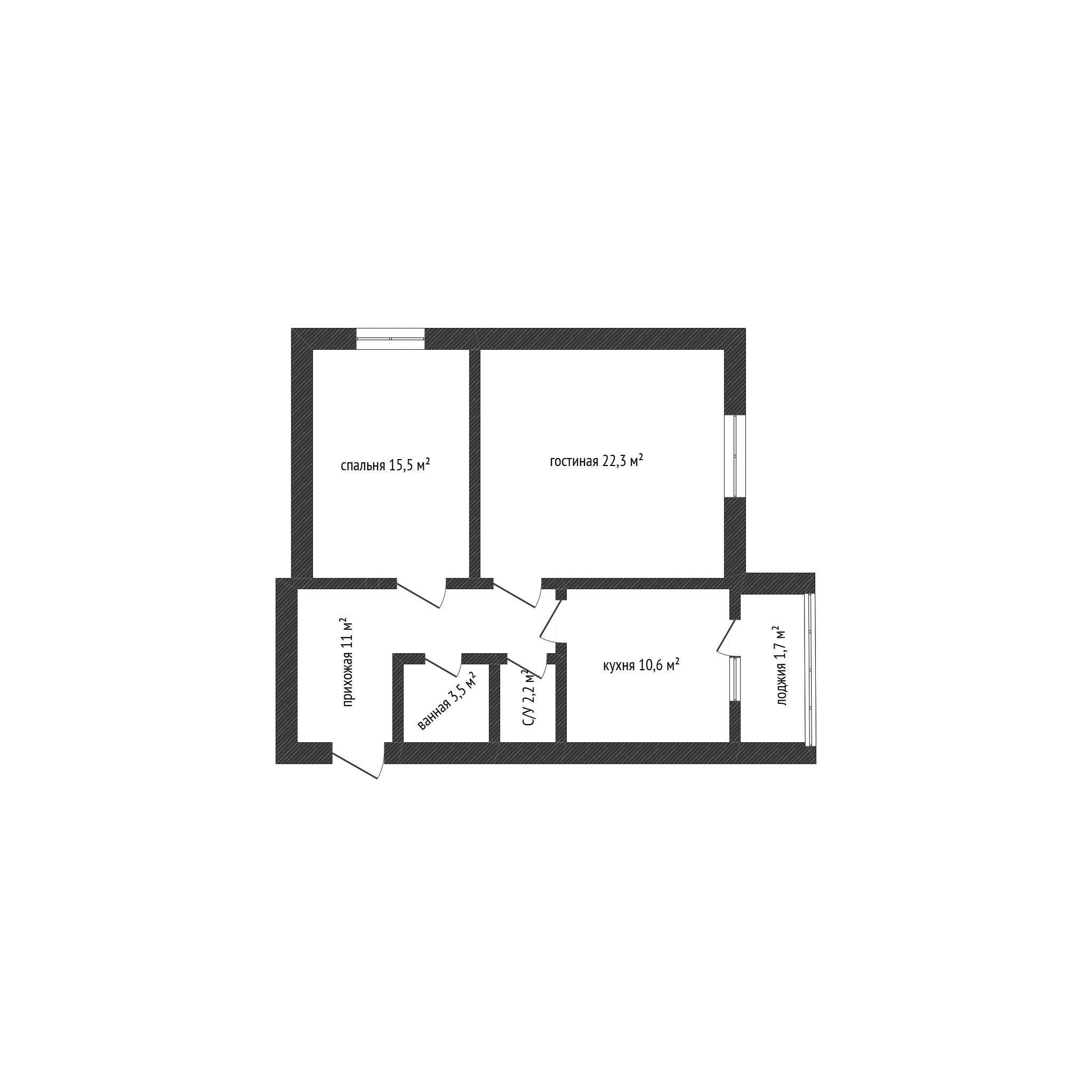 2 комнатная квартира. 66 м2. Евро ремонт. Набережная.
