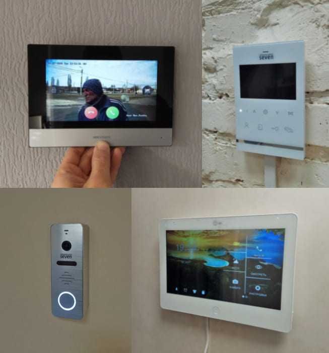 Установка камера видеонаблюдения и домофон Hiwatch