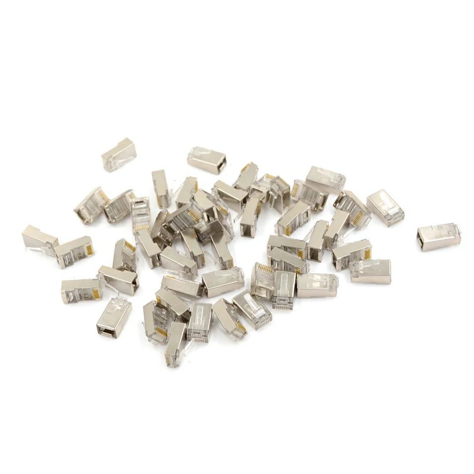 Коннекторы RJ45 UTP, FTP, Cat 5E (50 шт). Качественный! Алматы.