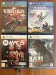Продаю диски на Sony playstation 4/5 the last of us 2 spider man ufc5