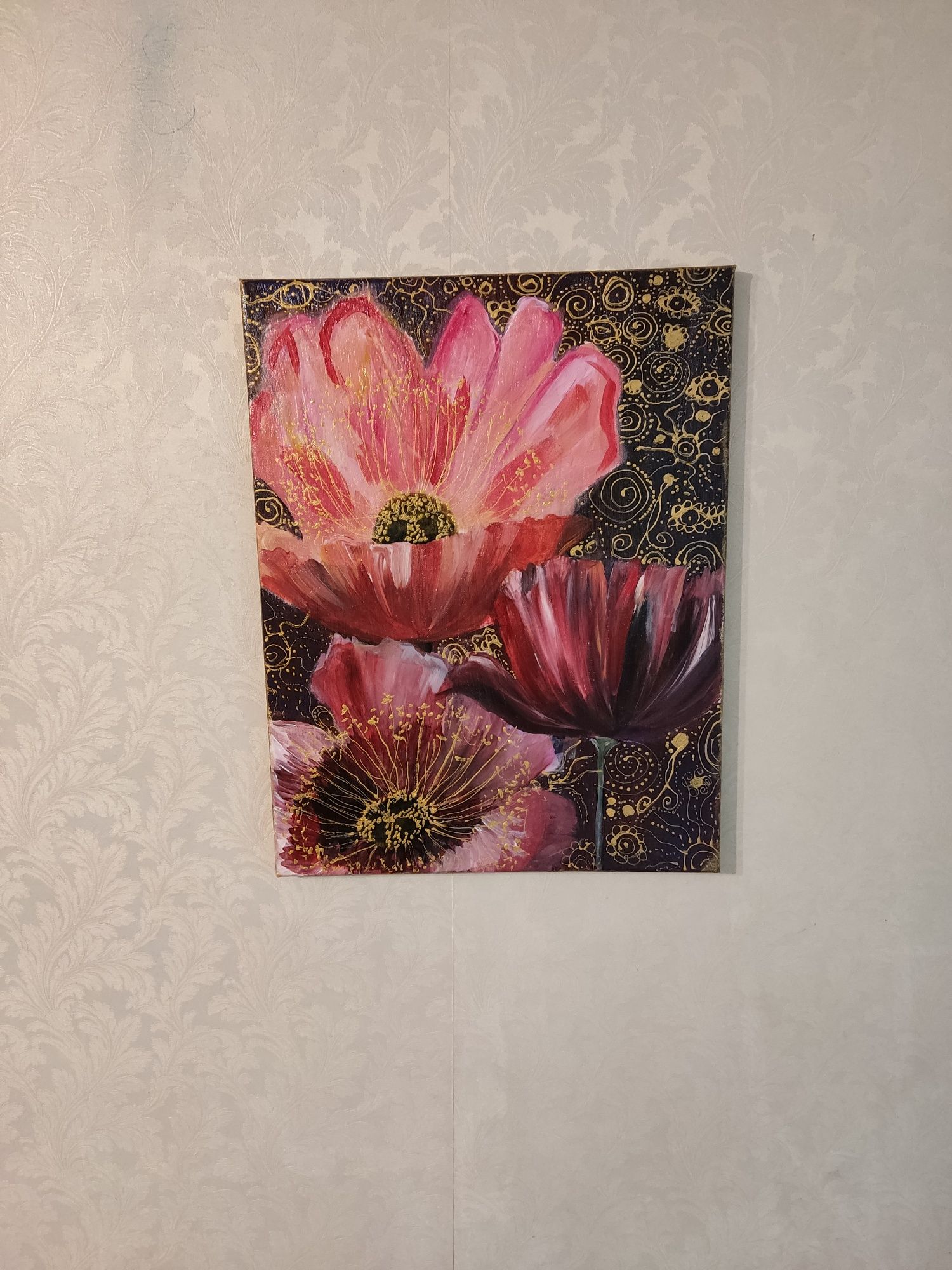Картина на подрамнике, акрил, лак 40*50