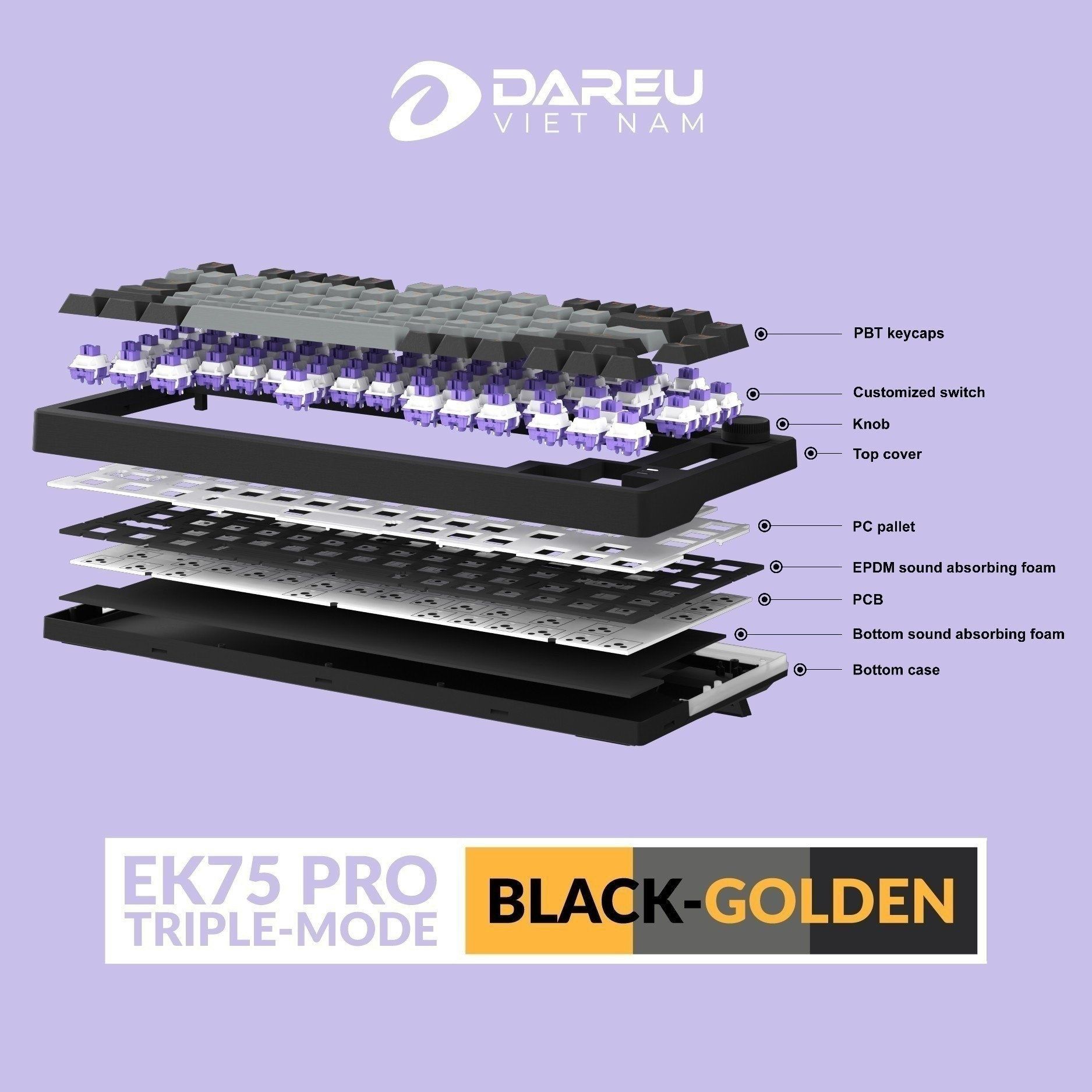 Механическая клавиатура Dareu EK75 Pro