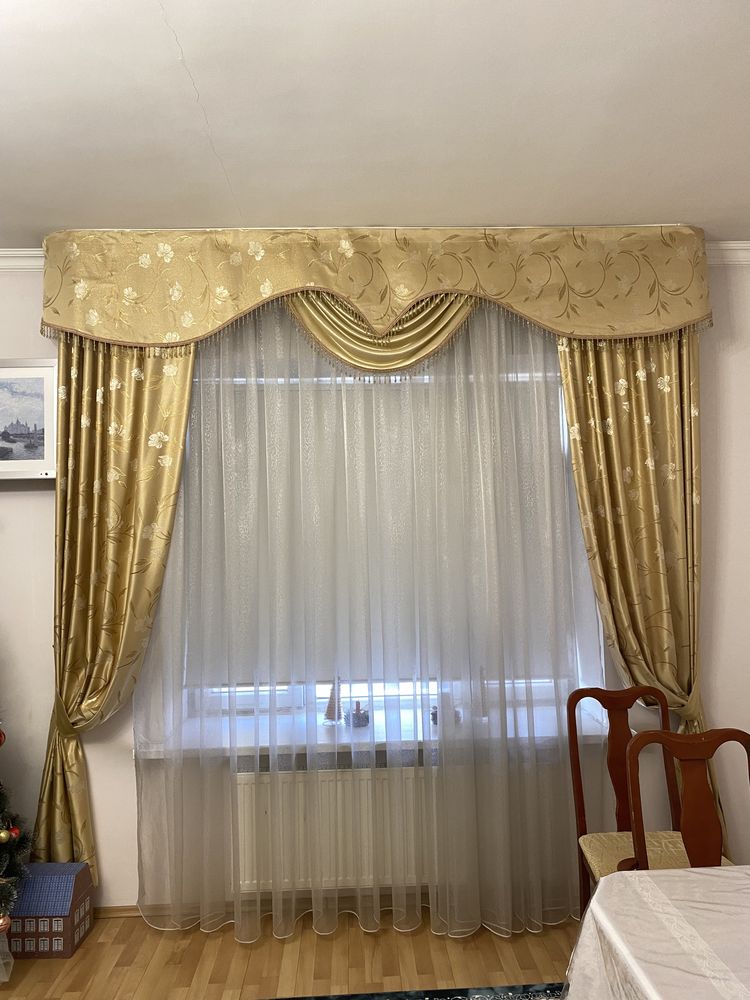 2 комплекта штор с тюлью
