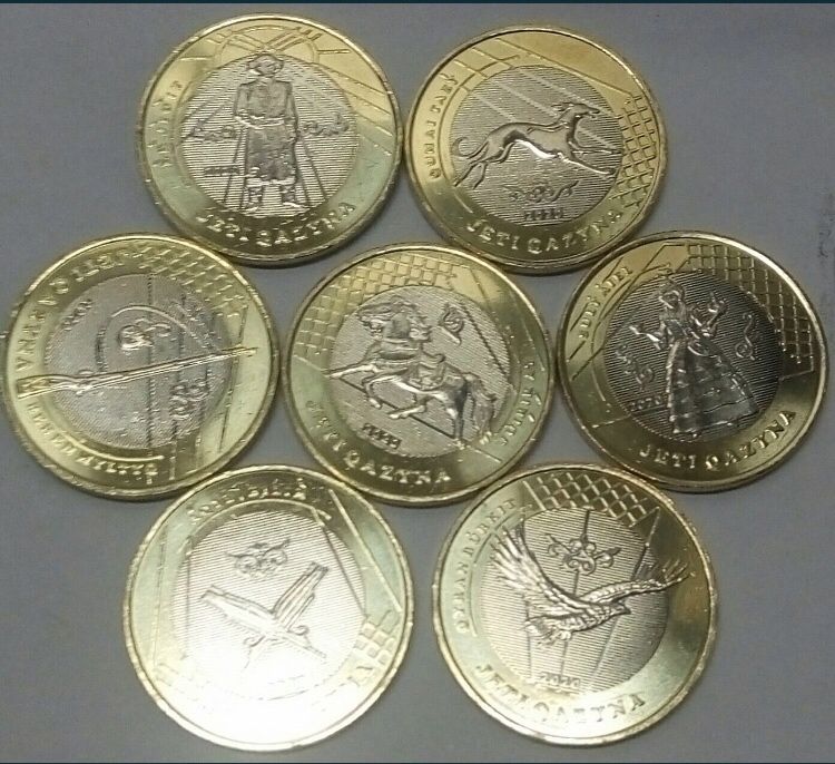 Продается Монеты 100 тг Жеты казына ( комплект 7 монет)