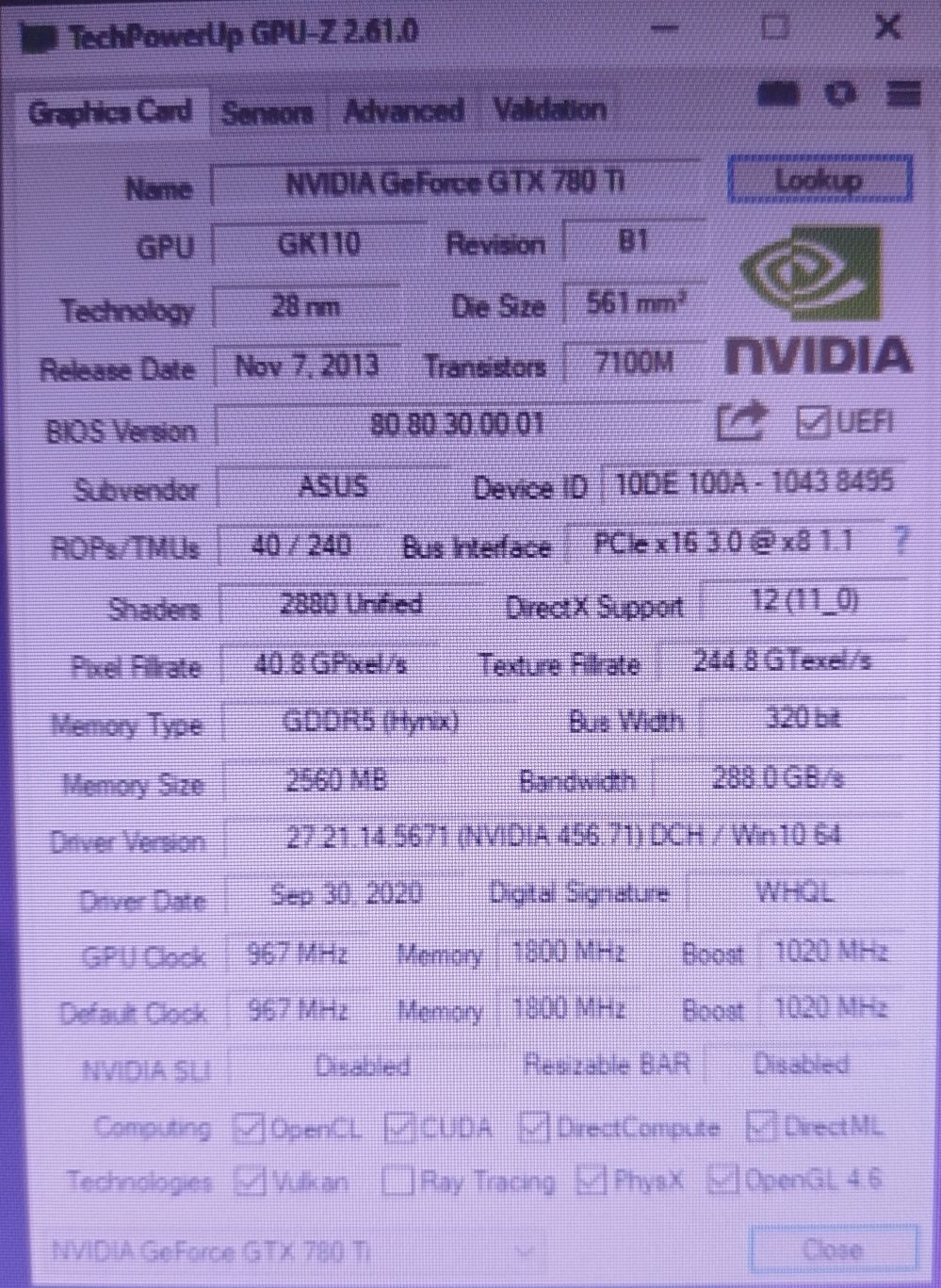 Nvidia Geforce GTX 780Ti