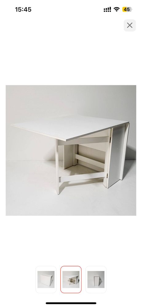 Стол-книжка 4U Ноче, 173х80x75 см, ЛДСП, белый