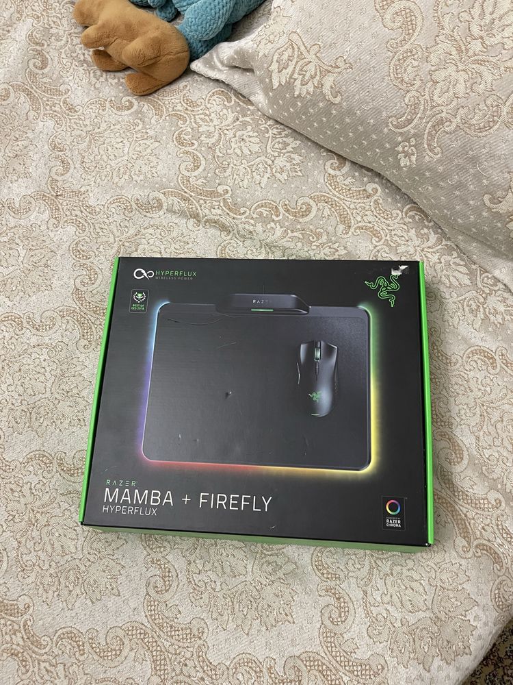 Мышка razer mamba hyperflyx + коврик firefly