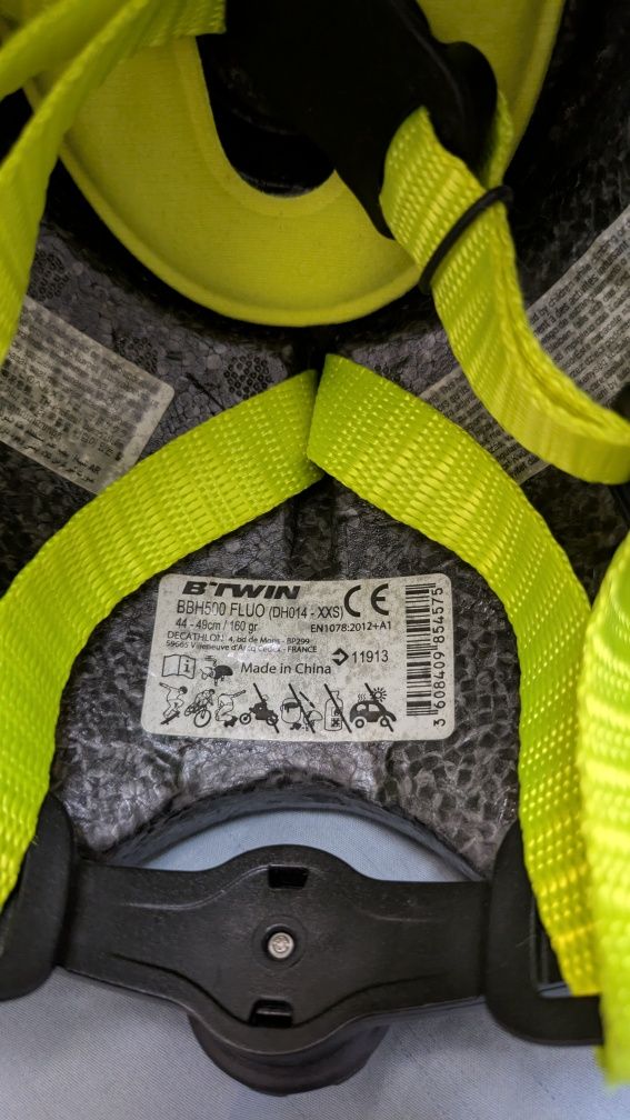 Детский шлем B'TWIN BBH500 FLUO