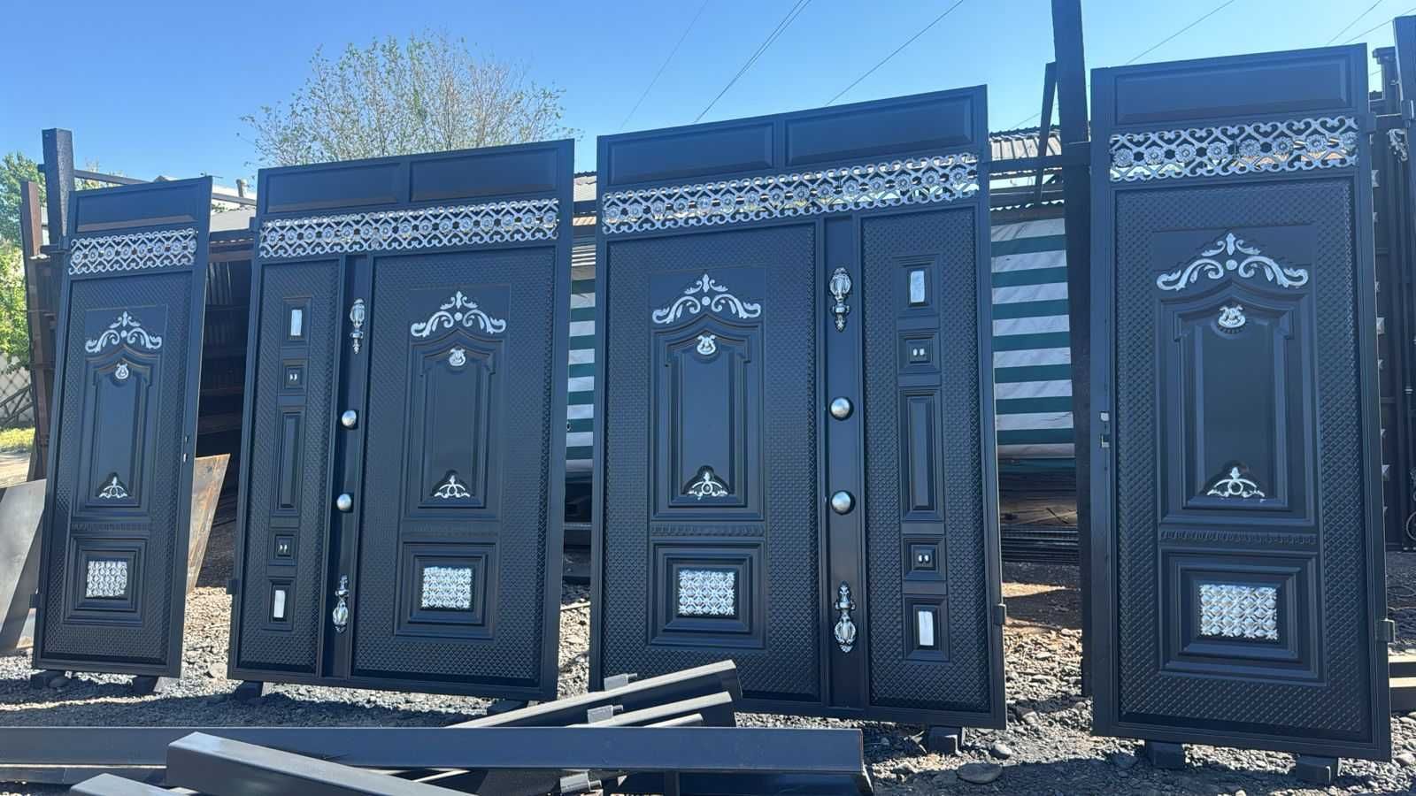 Ворота Астана,калитка,хайтек,варота,распашной,ковка на заказ,доставка