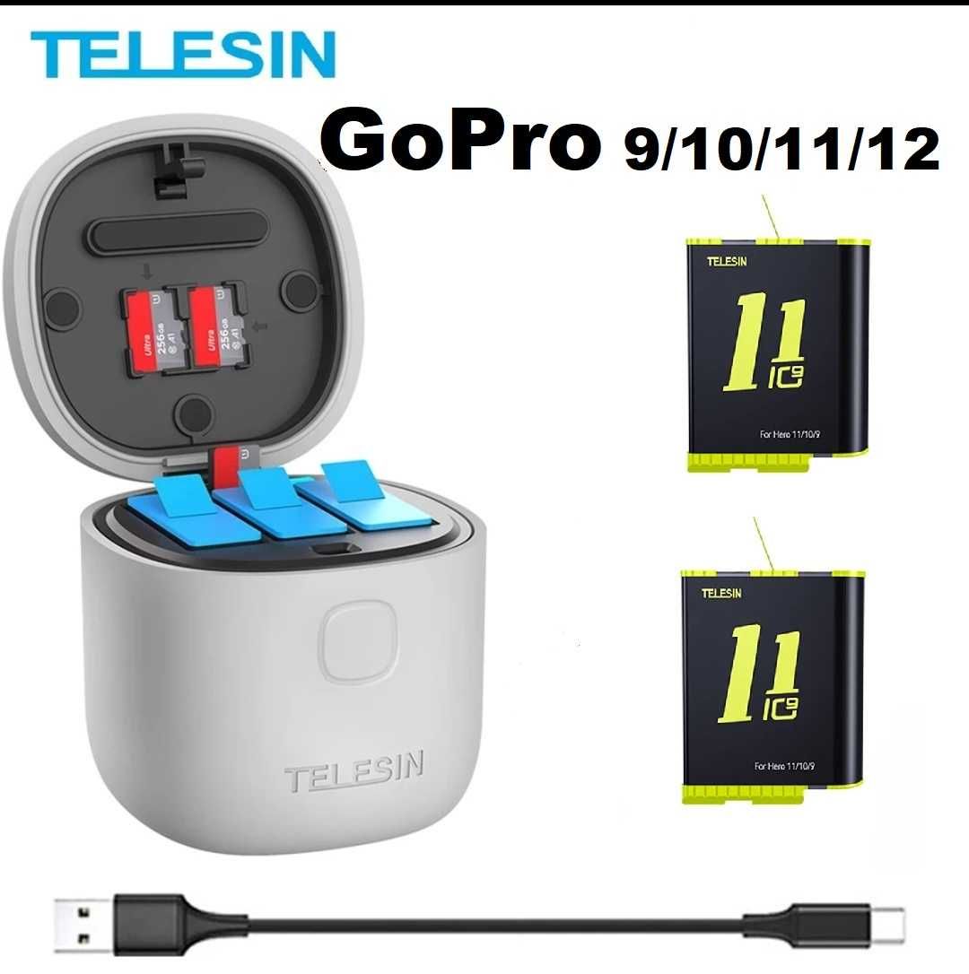 Батарея TELESIN  Gopro 3 / 4 / 5 / 6 / 7 / 8 / 9 / 10 /11 /12 Аквабокс