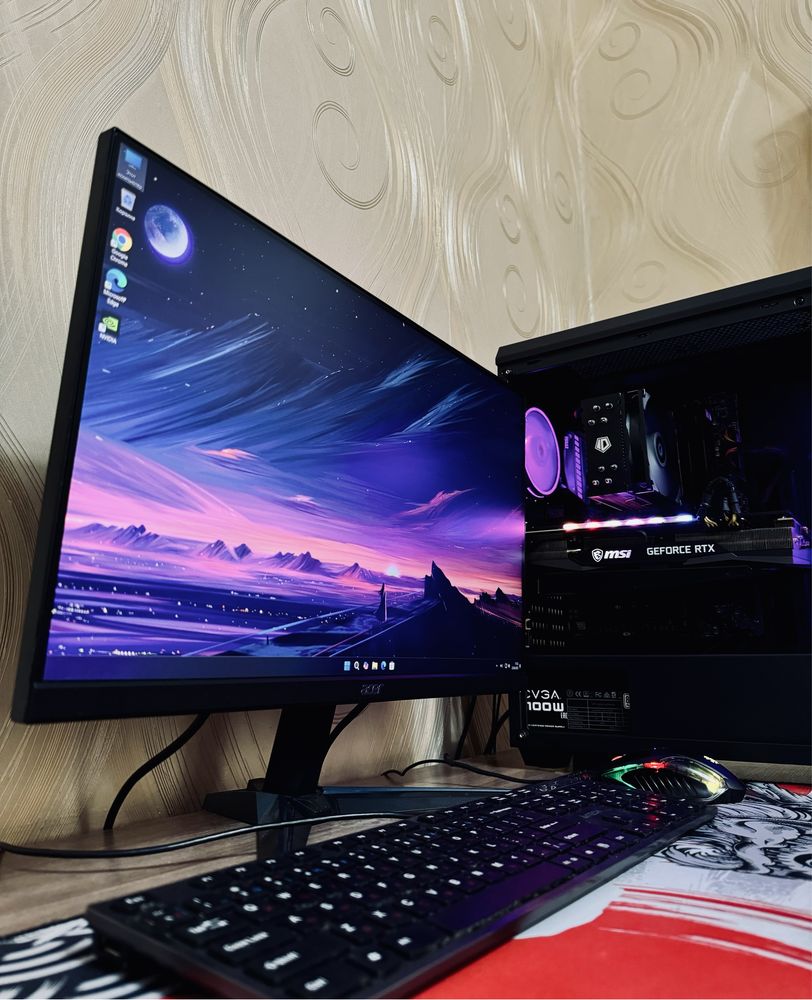 ИГРОВОЙ КОМПЬЮТЕР 3060TI от MSI с монитором 180 герц