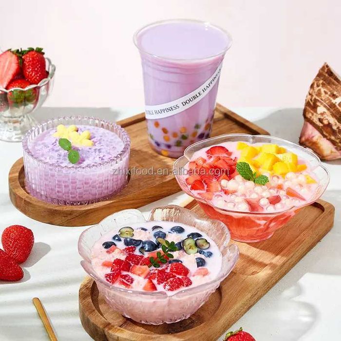 Порошок таро 1 кг — для bubble tea, латте и десертов, тапиока шарики