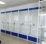 Прилавок витрина стеклянная из профиля, оборудование для магазина kavp
