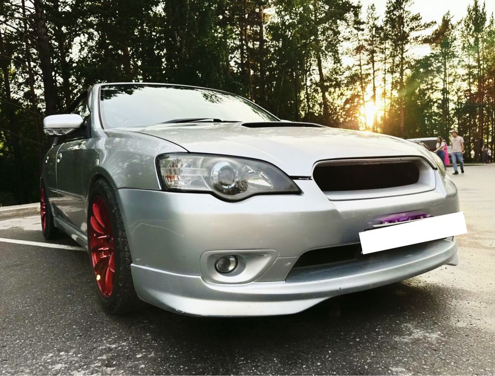 Губа V2 на передний бампер Subaru Legacy BL/BP Дорестайлинг