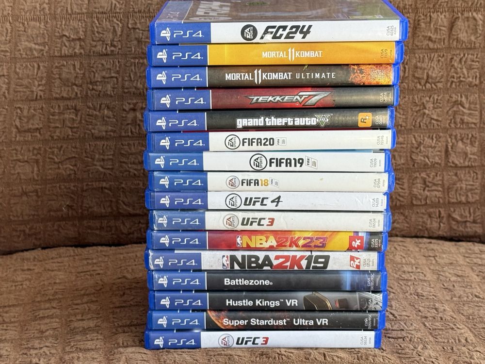 Игры для PlayStation 4 диски,MK11,Tekken 7,GTA5,UFC4,FC24,NBA 2K23/19