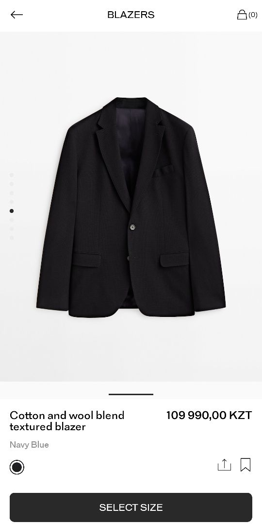 Пиджак Massimo Dutti из итальянской ткани. Премиум.